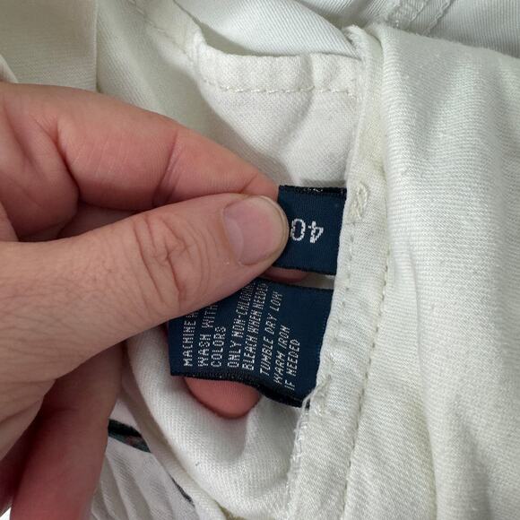 Polo Ralph Lauren White Embroidered Anchor Shorts Mens 40 - Picture 3 of 4